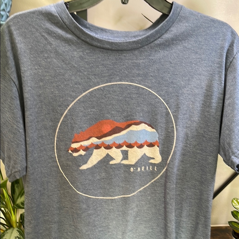 O'Neill Heather Blue Bear Graphic Tee